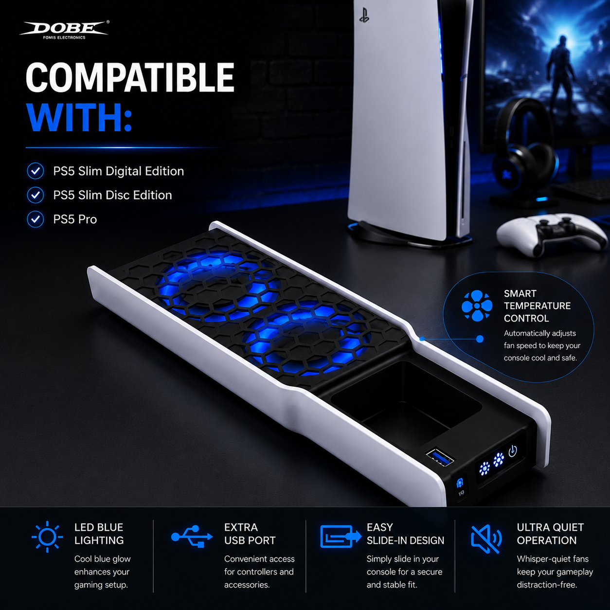 DOBE PS5 Cooling Fan